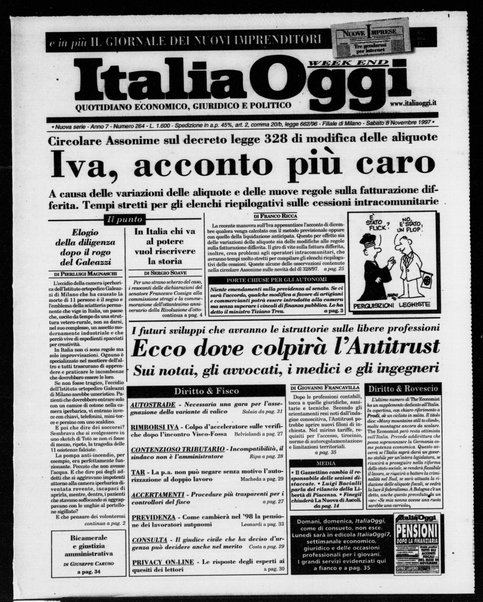 Italia oggi : quotidiano di economia finanza e politica